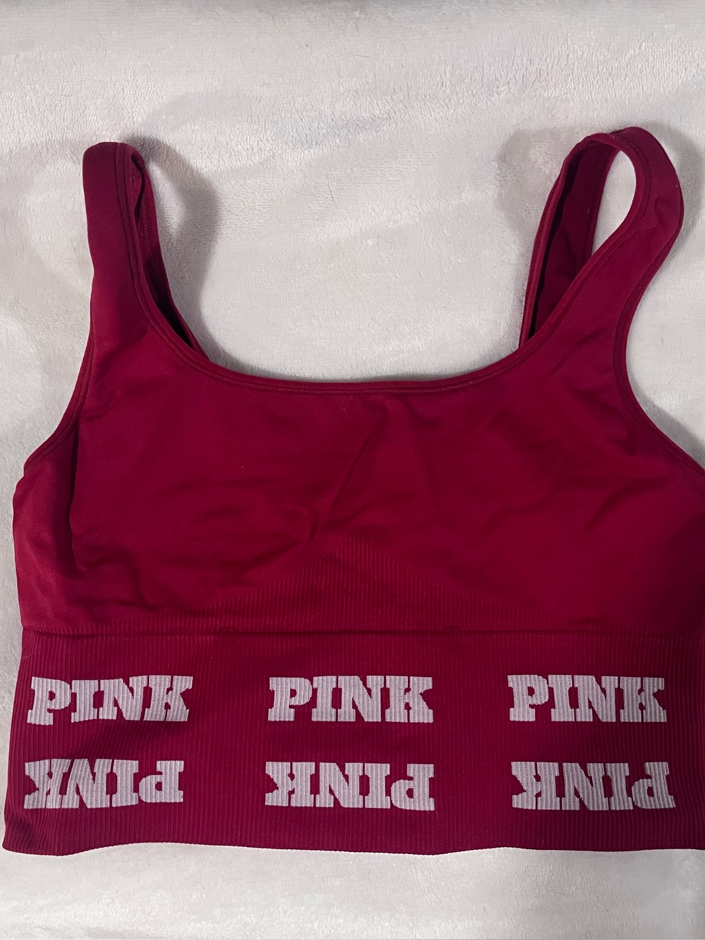 PINK Victoria's Secret Seamless Logo Sports Bra